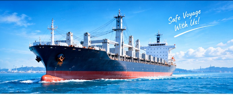 Cargo ship at sea