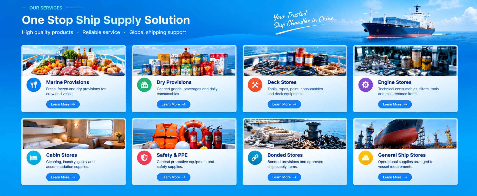 Ship supply and marine services